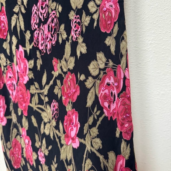 Paradise East Vintage 90s beaded rose dress with sequins - Picture 5 of 7